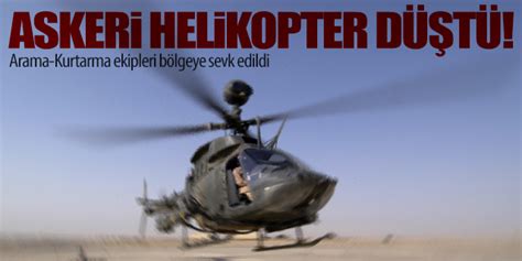 Urlada askeri helikopter düştü Bölgeye ekipler sevk ediliyor